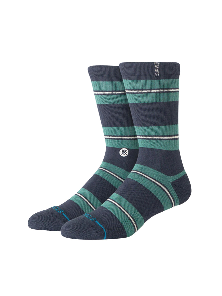 Caesar Stripe Crew Socks - Green