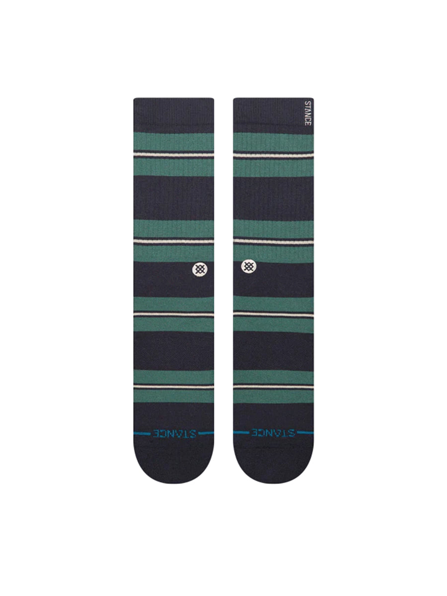 Caesar Stripe Crew Socks - Green