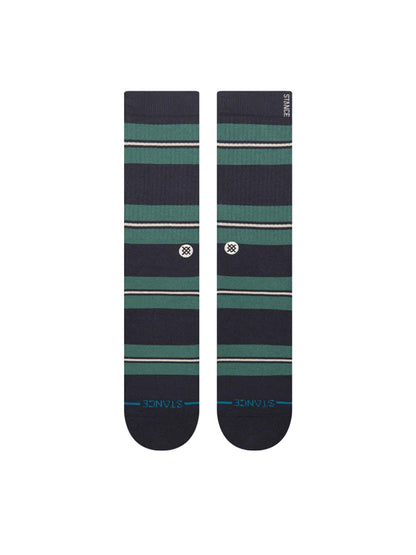 Caesar Stripe Crew Socks - Green