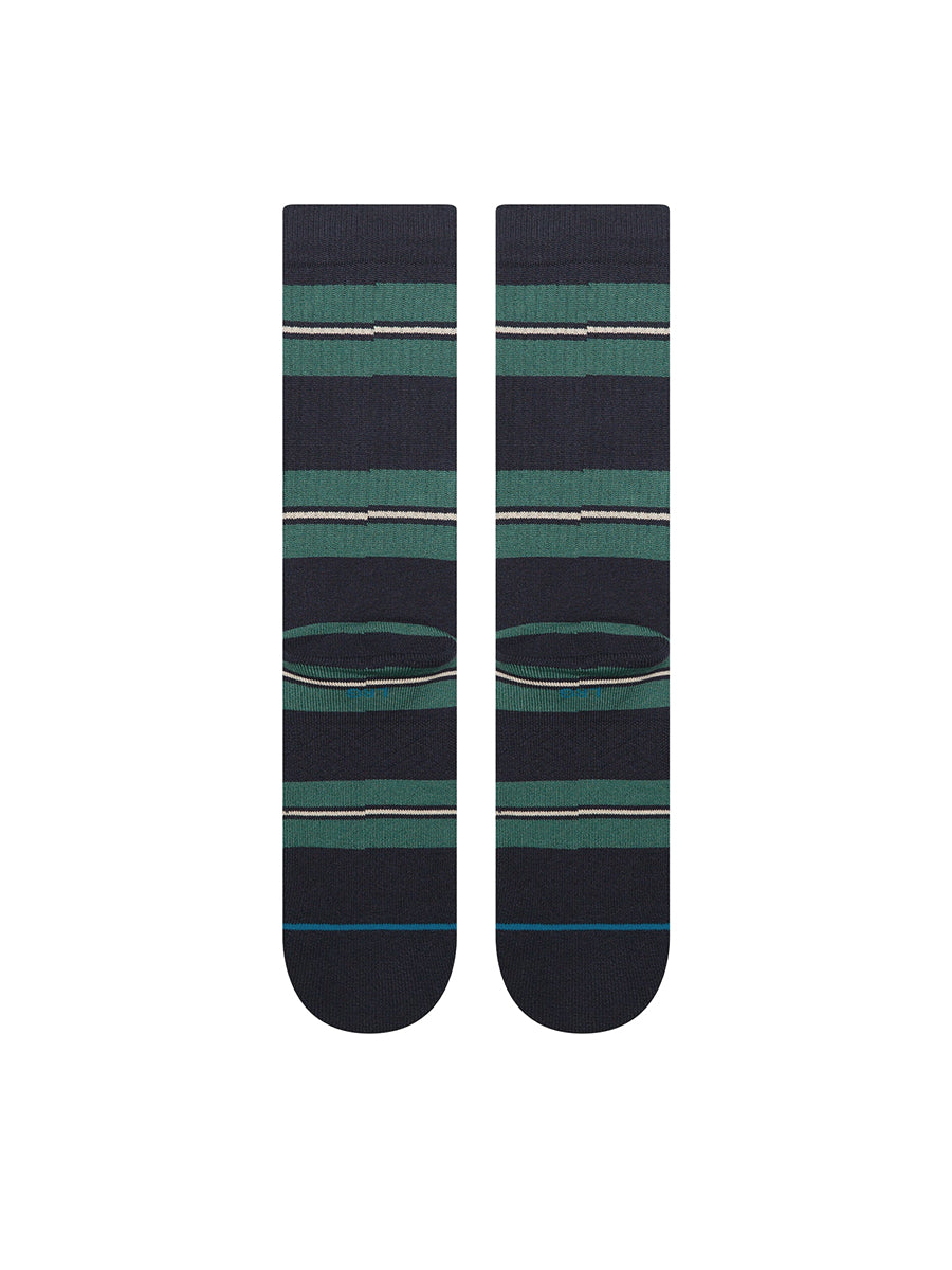 Caesar Stripe Crew Socks - Green