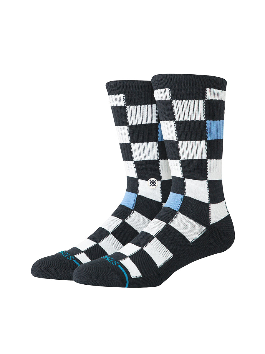 Chef Check Crew Socks - Black