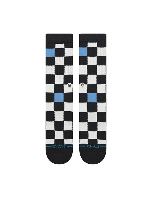 Chef Check Crew Socks - Black