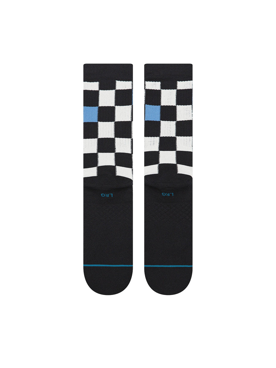 Chef Check Crew Socks - Black