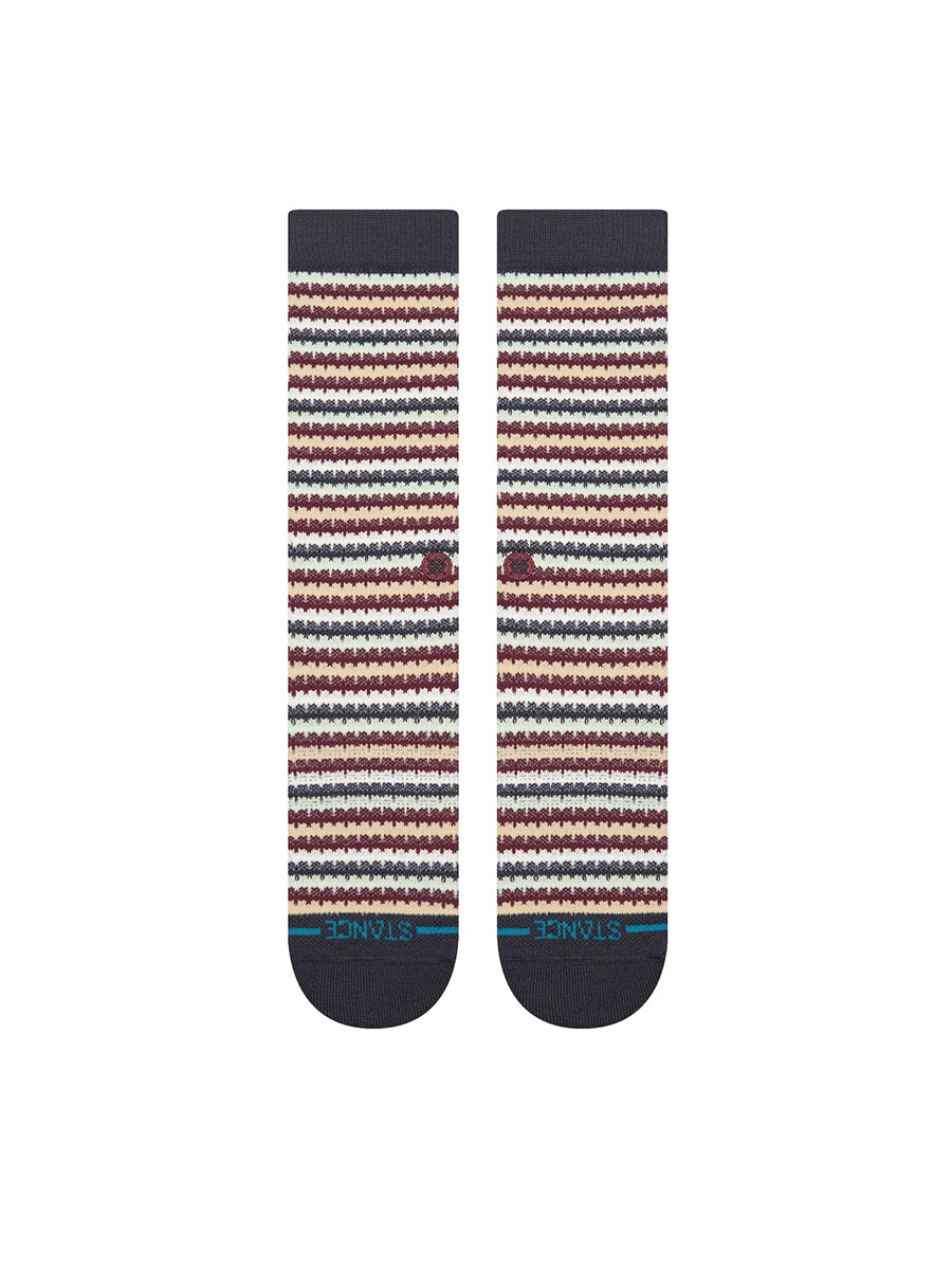 Chiclets Waffle Knit Crew Socks - Navy