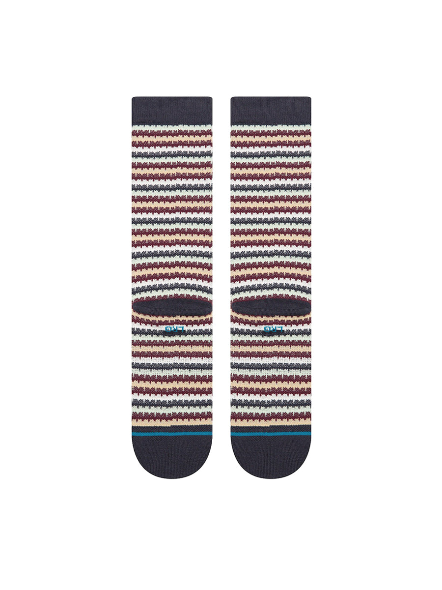 Chiclets Waffle Knit Crew Socks - Navy