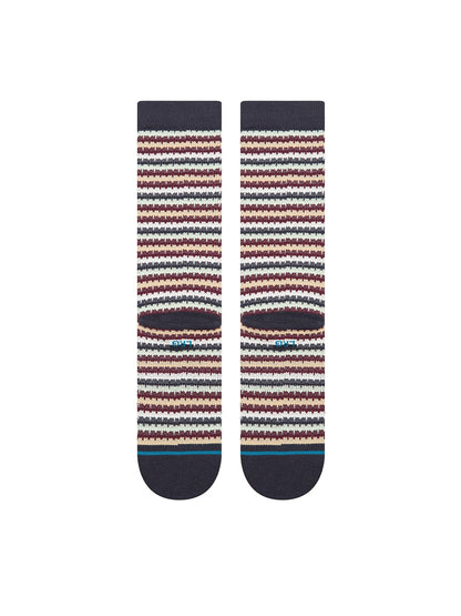Chiclets Waffle Knit Crew Socks - Navy