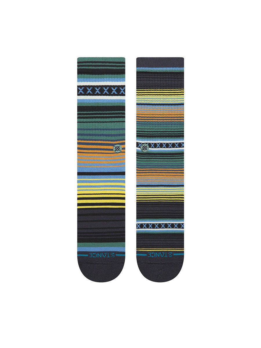 Curren Stripe Crew Socks - Deep Teal