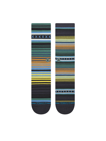 Curren Stripe Crew Socks - Deep Teal