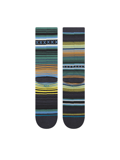 Curren Stripe Crew Socks - Deep Teal