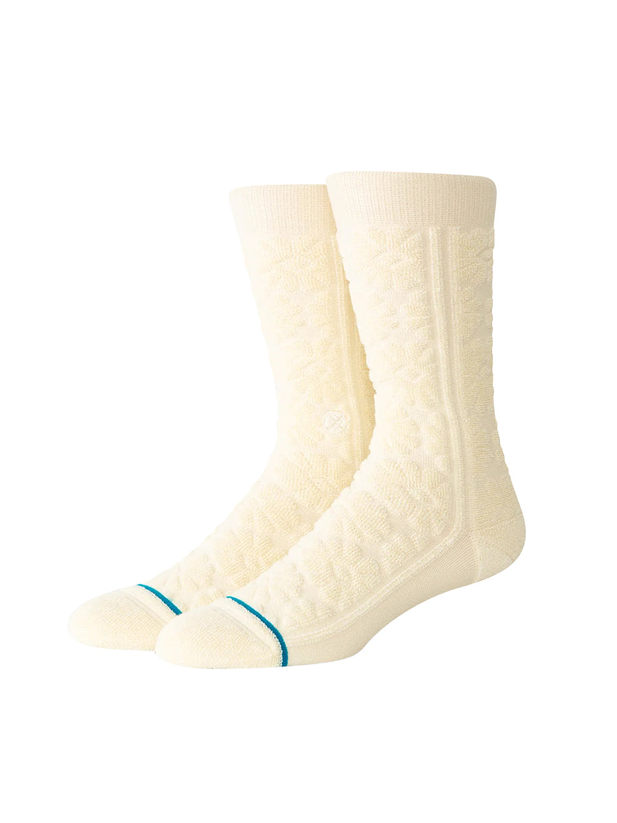 Daisy Terry Crew Socks - Off White