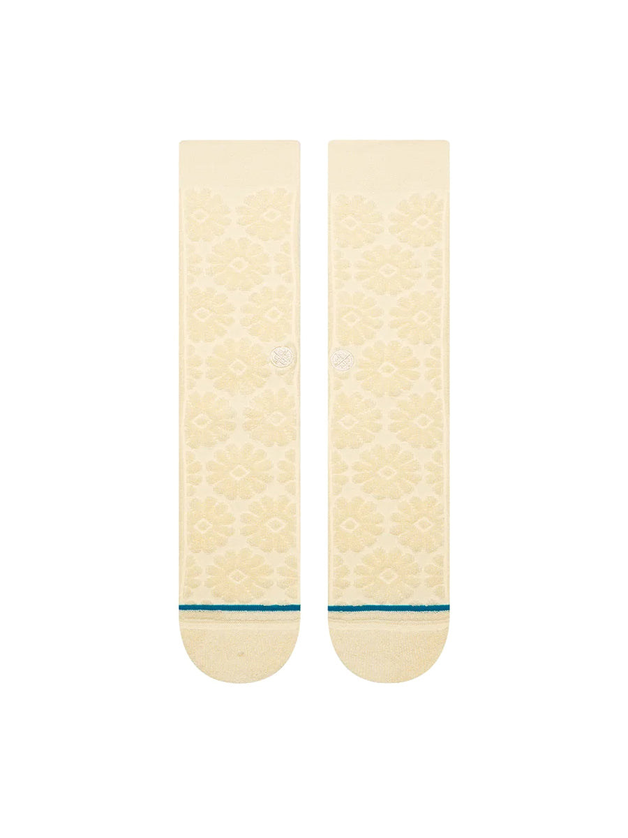 Daisy Terry Crew Socks - Off White