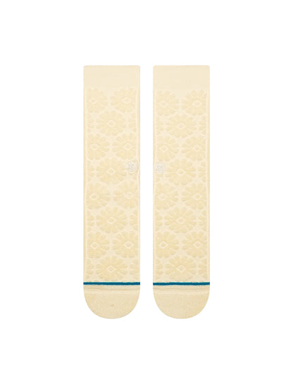 Daisy Terry Crew Socks - Off White