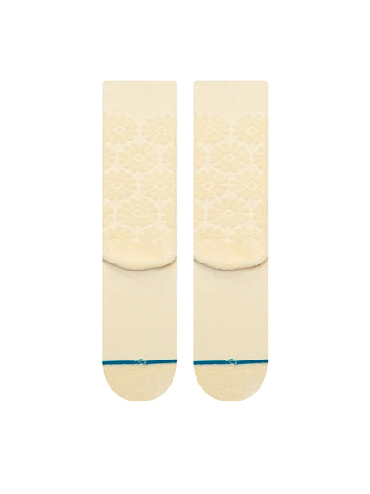 Daisy Terry Crew Socks - Off White