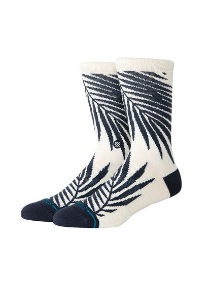 Frond Crew Socks - Navy