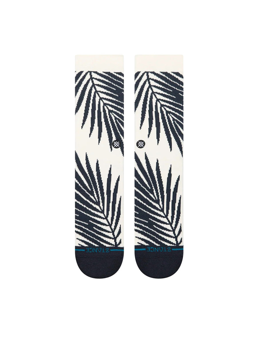 Frond Crew Socks - Navy