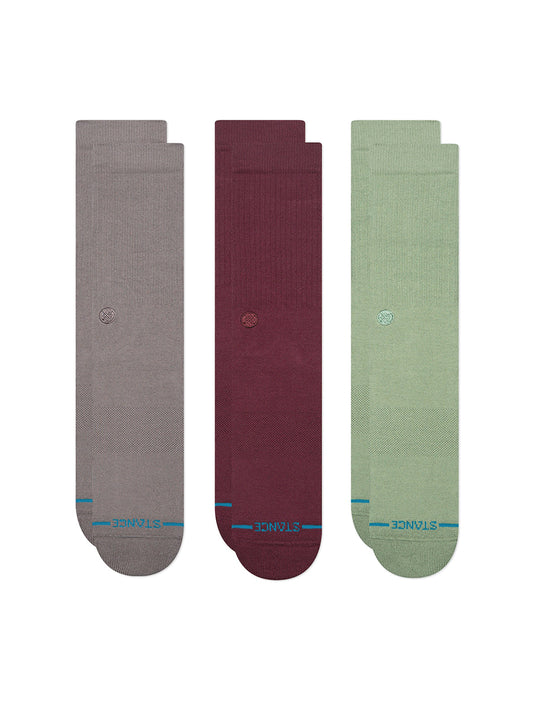 Icon Crew Sock 3-Pack - Dark Grey