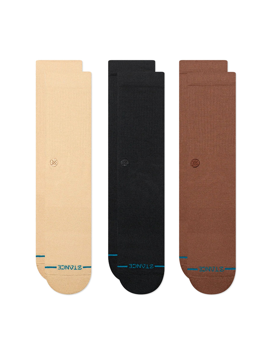Icon Crew Sock 3-Pack - Tan