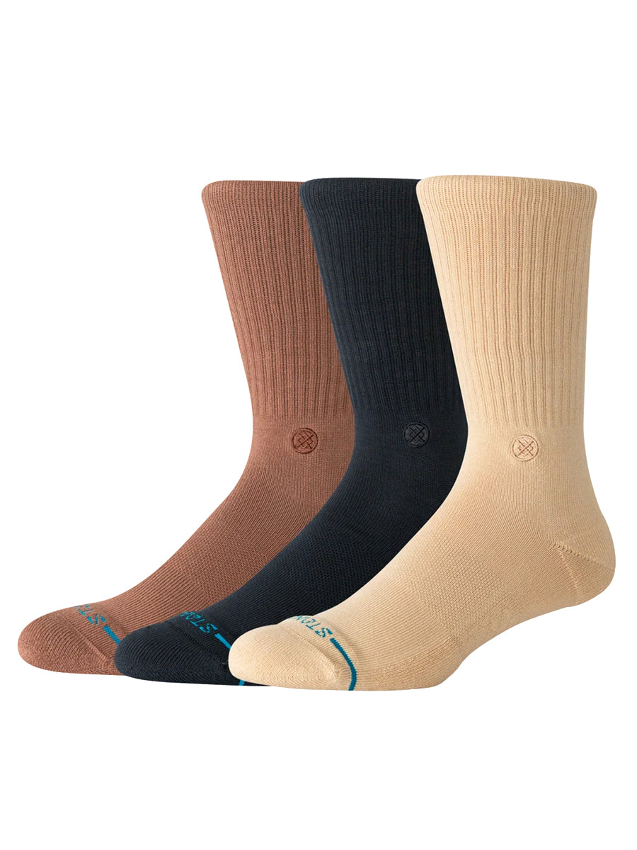Icon Crew Sock 3-Pack - Tan