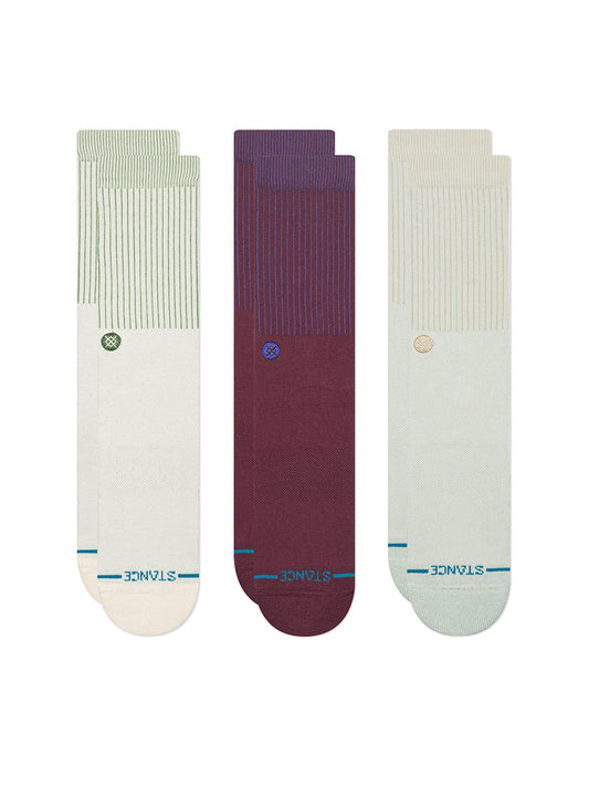 Icon Pop Crew Sock 3-Pack - Canvas