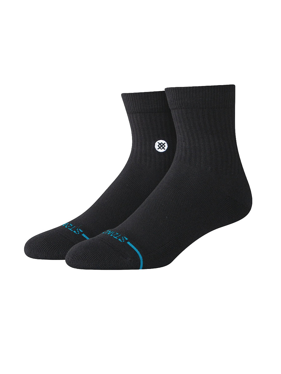 Icon Quarter Socks - Black
