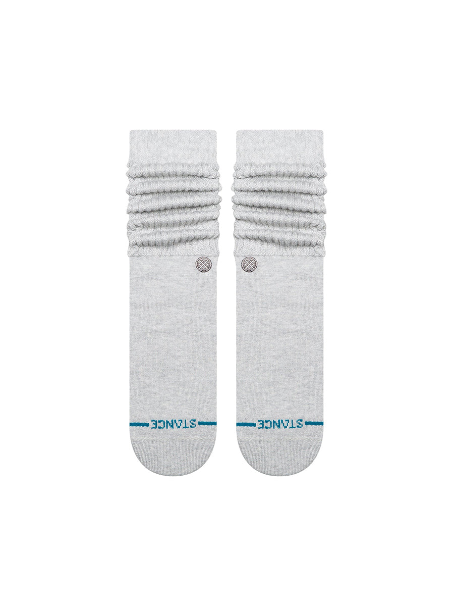 Icon Slouch Crew Socks - Heather Grey