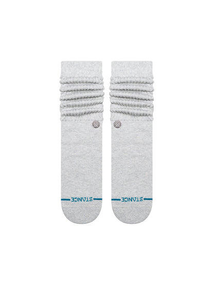 Icon Slouch Crew Socks - Heather Grey