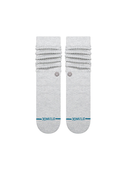 Icon Slouch Crew Socks - Heather Grey