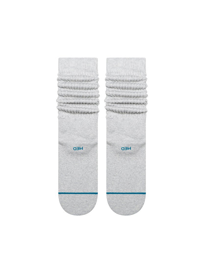 Icon Slouch Crew Socks - Heather Grey