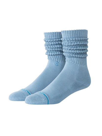 Icon Slouch Crew Socks - Windward Blue