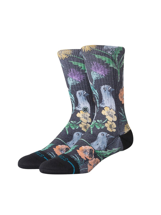 Just Flocked Crew Socks - Black