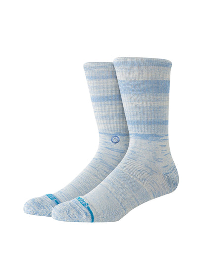Marled Crew Socks - Grey & Blue