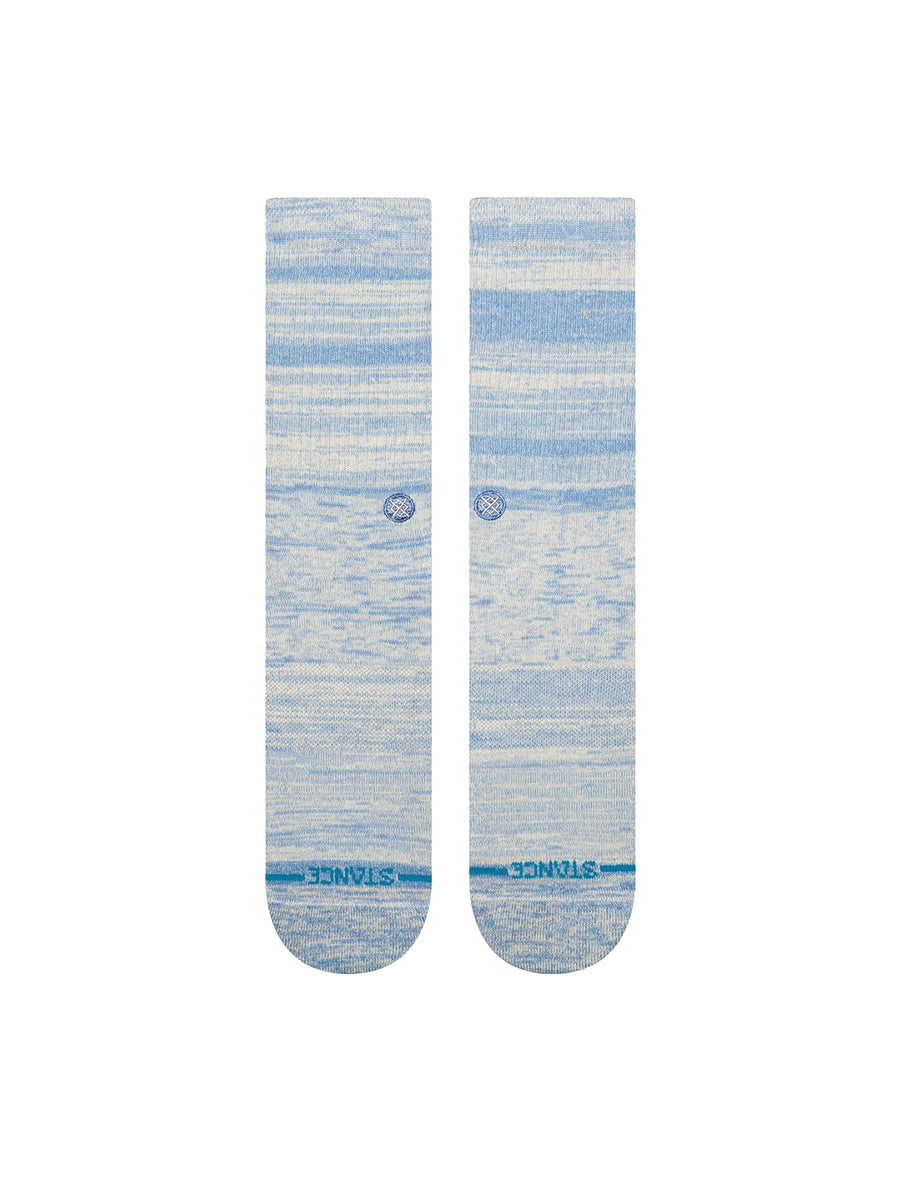 Marled Crew Socks - Grey & Blue