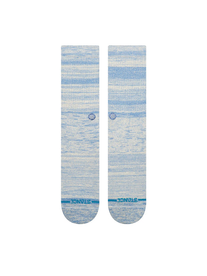 Marled Crew Socks - Grey & Blue