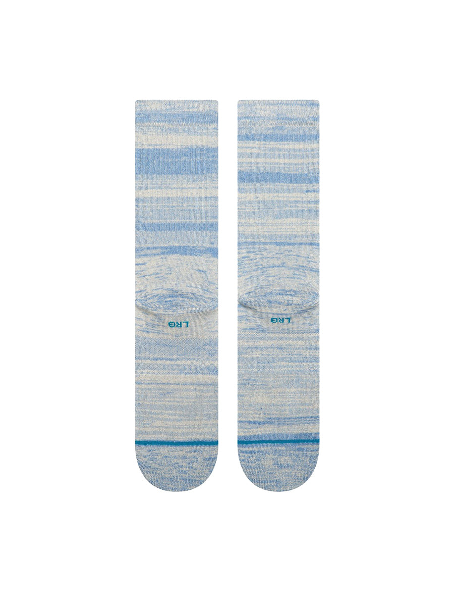 Marled Crew Socks - Grey & Blue
