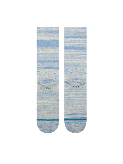 Marled Crew Socks - Grey & Blue