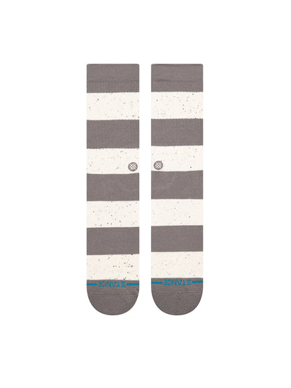 Men's Nep Stripe Crew Socks - Grey