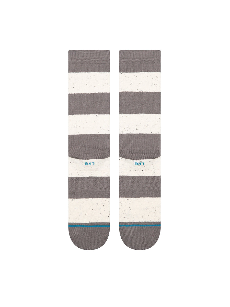 Men's Nep Stripe Crew Socks - Grey