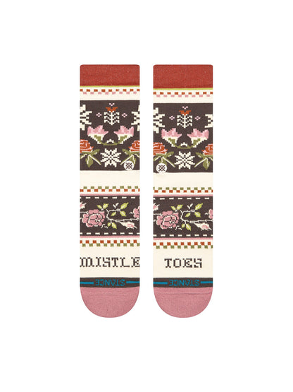 Mistling Toes Crew Sock - Dusty Rose