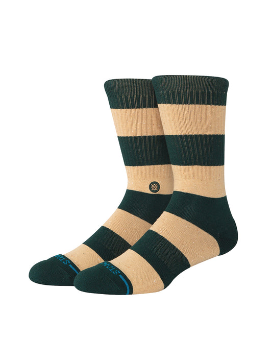Nep Stripe Crew Socks - Pine