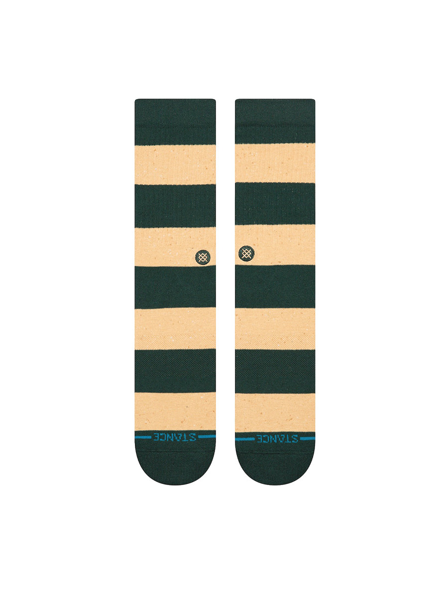 Nep Stripe Crew Socks - Pine