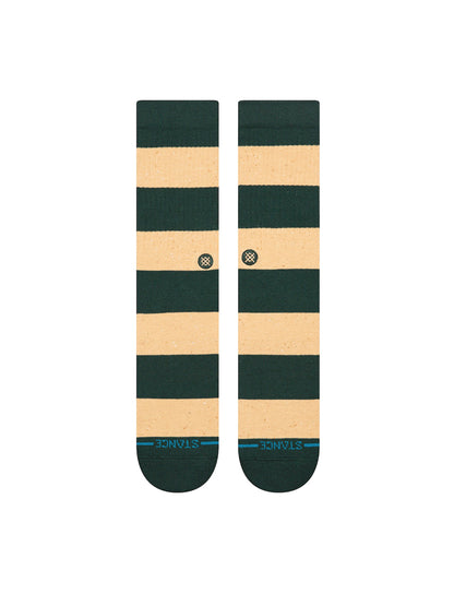 Nep Stripe Crew Socks - Pine