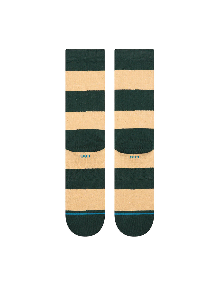 Nep Stripe Crew Socks - Pine