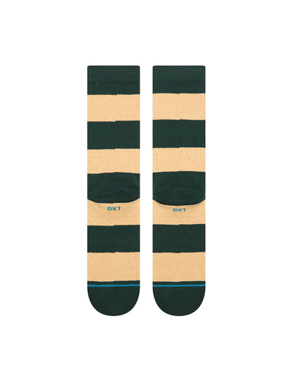 Nep Stripe Crew Socks - Pine