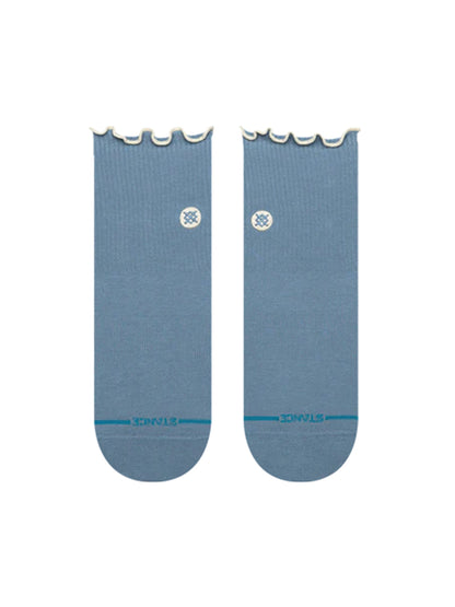 Pop Icon Ruffle Quarter Socks - Blue