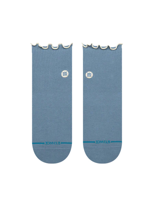 Pop Icon Ruffle Quarter Socks - Blue