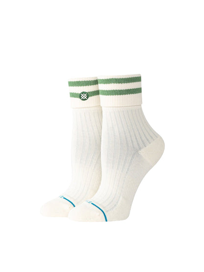 Roll Cuff Quarter Socks - Green