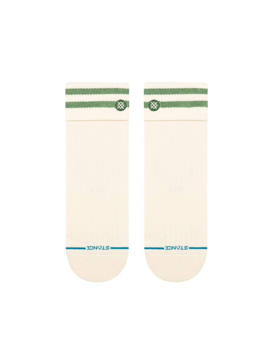 Roll Cuff Quarter Socks - Green