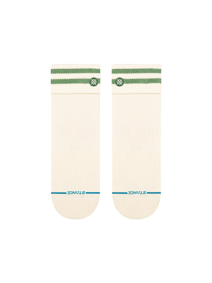 Roll Cuff Quarter Socks - Green