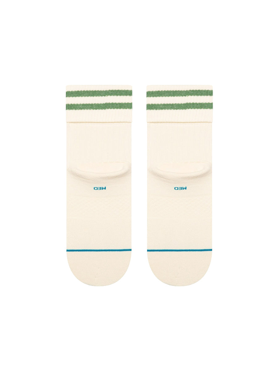 Roll Cuff Quarter Socks - Green