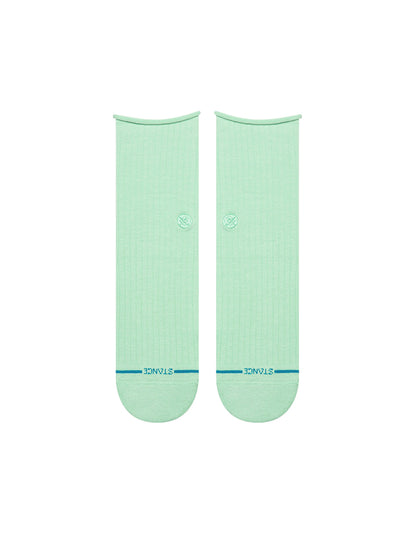 Roll-Cuff Quarter Socks - Jade